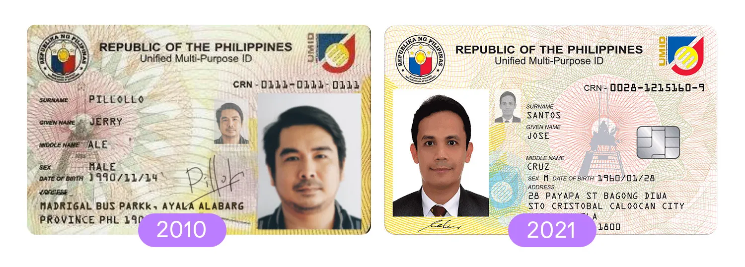 Philippine UMID (2010 and 2021 versions)